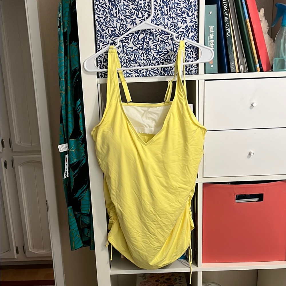 Lands' End Yellow bikini top